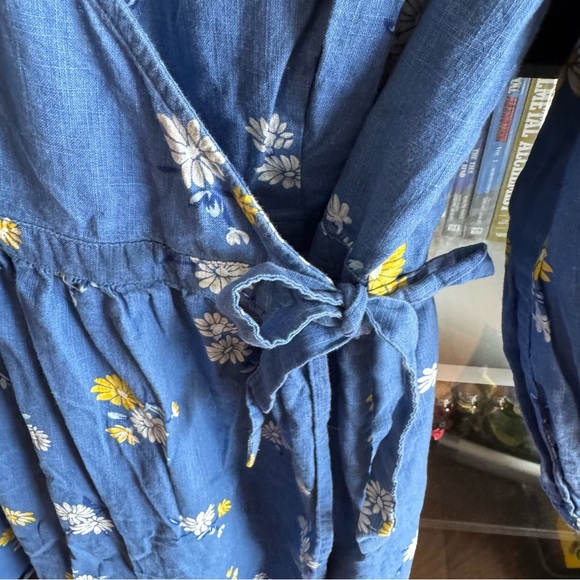 Old Navy Floral Blue Wrap Dress - Picture 7 of 13